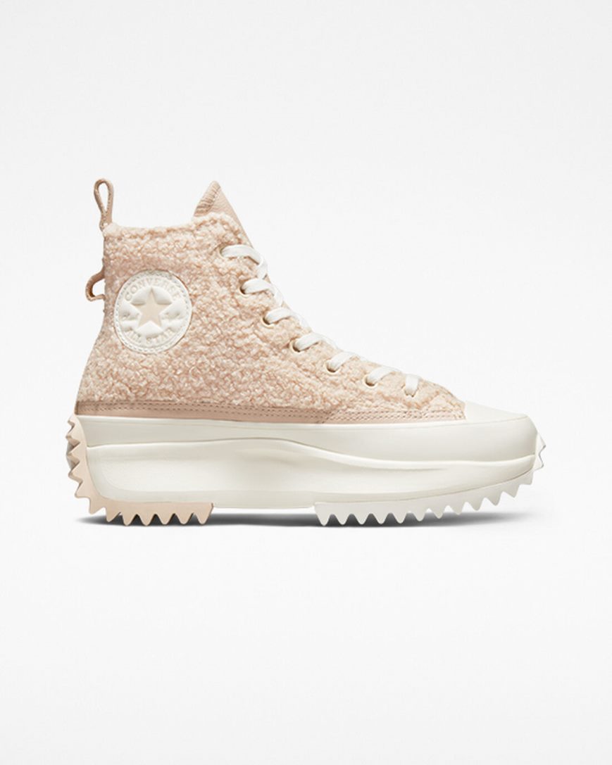 Women\'s Converse Run Star Hike Sherpa High Top Platform Shoes Beige | AU EC509B